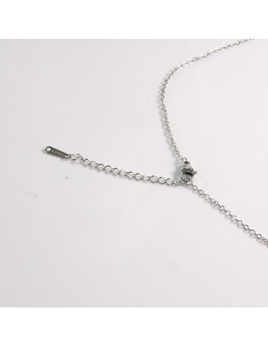 Naszyjnik ze stali chirurgicznej srebrny KWIAT...