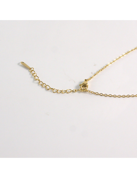 Naszyjnik ze stali chirurgicznej złoty KOT Lolita Akcesoria