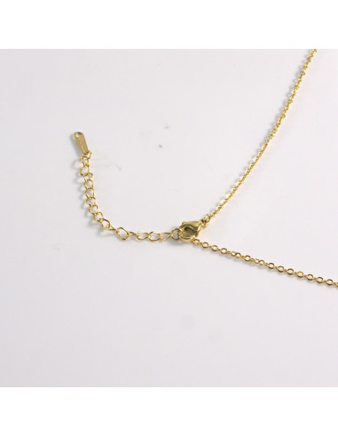 Naszyjnik ze stali chirurgicznej złoty KLASYK...