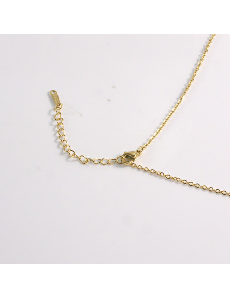 Naszyjnik ze stali chirurgicznej złoty KLASYK niebieski Lolita Akcesoria