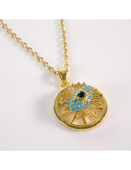 Naszyjnik ze stali chirurgicznej złoty OKO Lolita Akcesoria