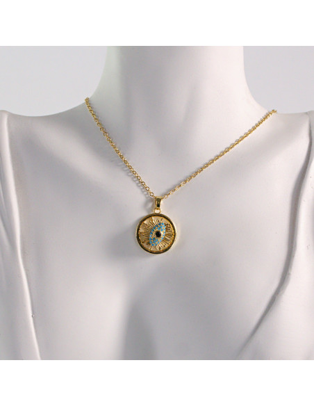 Naszyjnik ze stali chirurgicznej złoty OKO Lolita Akcesoria