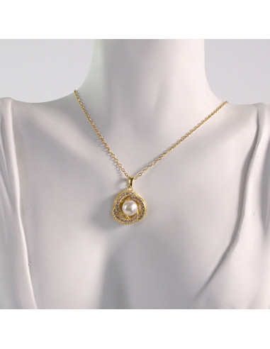 Naszyjnik ze stali chirurgicznej złoty PRECEL Z...