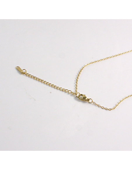 Naszyjnik ze stali chirurgicznej złoty PRECEL Z PERŁĄ Lolita Akcesoria