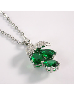 Naszyjnik ze stali chirurgicznej srebrny WINOGRONO...