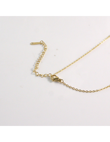 Naszyjnik ze stali chirurgicznej złoty WINOGRONO granatowy Lolita Akcesoria