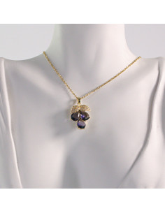 Naszyjnik ze stali chirurgicznej złoty WINOGRONO... 2