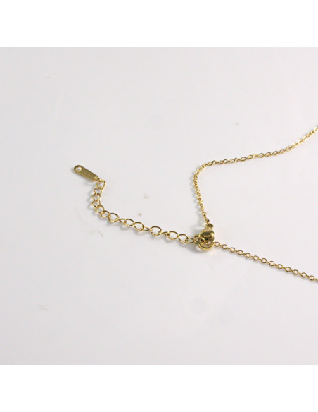 Naszyjnik ze stali chirurgicznej złoty WINOGRONO fioletowy Lolita Akcesoria