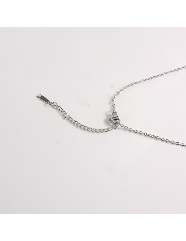 Naszyjnik ze stali chirurgicznej srebrny MORSKI...