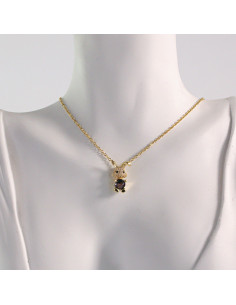 Naszyjnik ze stali chirurgicznej złoty KRÓLIK Z... 2