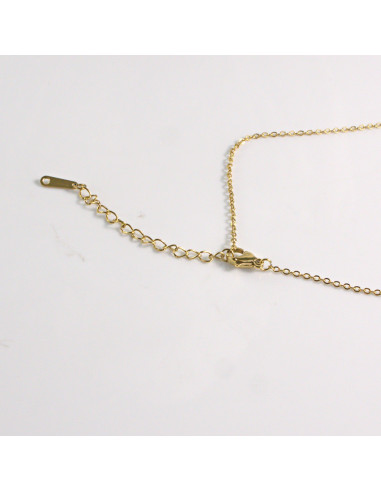 Naszyjnik ze stali chirurgicznej złoty KRÓLIK Z...