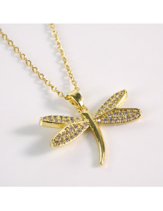 Naszyjnik ze stali chirurgicznej złoty WAŻKA Lolita...