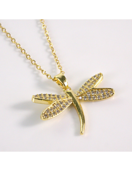 Naszyjnik ze stali chirurgicznej złoty WAŻKA Lolita Akcesoria