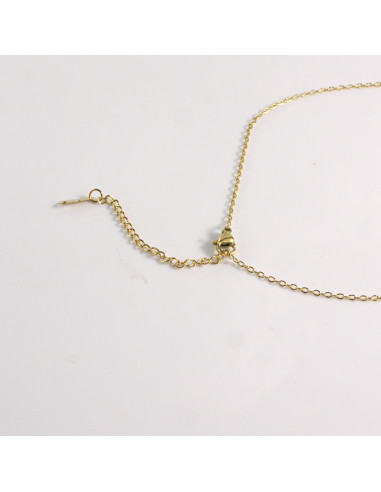 Naszyjnik ze stali chirurgicznej złoty WAŻKA...