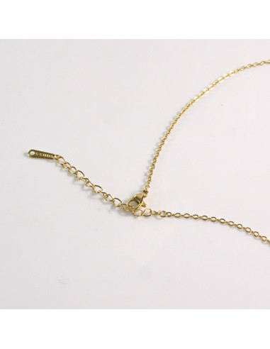 Naszyjnik ze stali chirurgicznej złoty CZERWONE...