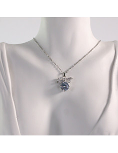 Naszyjnik ze stali chirurgicznej srebrny KAMIEŃ CRYSTAL... 2