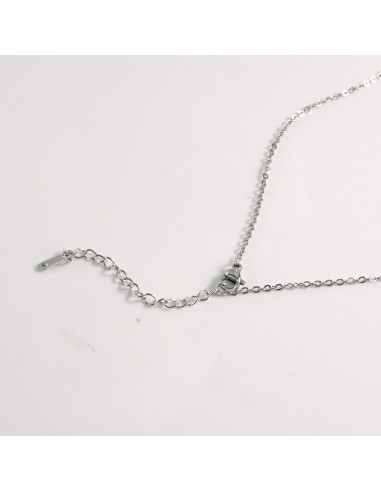 Naszyjnik ze stali chirurgicznej srebrny KRÓLIK...