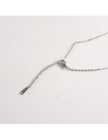 Naszyjnik ze stali chirurgicznej srebrny SOWA...