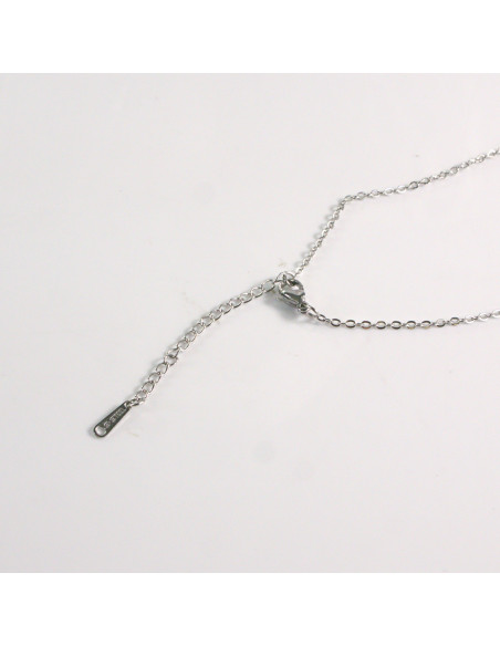 Naszyjnik ze stali chirurgicznej srebrny SOWA CRYSTAL Lolita Akcesoria