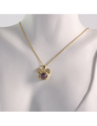 Naszyjnik ze stali chirurgicznej złoty MIŚ...