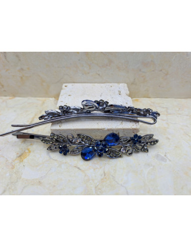 Wsuwka 2 KRYSZTAŁY I 3 KWIATKI GRANATOWE 2 SZT....