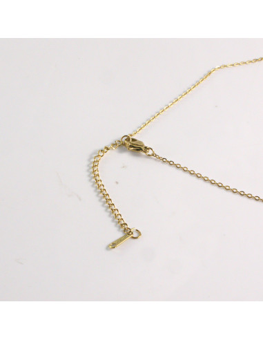 Naszyjnik ze stali chirurgicznej złoty MIŚ...