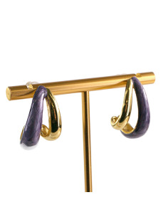 Kolczyki ze stali chirurgicznej KROPLA FIOLETOWY Lolita... 2