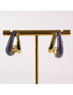 Kolczyki ze stali chirurgicznej KROPLA FIOLETOWY Lolita...