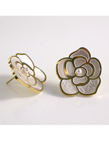 Kolczyki ze stali chirurgicznej ZŁOTY KWIAT...