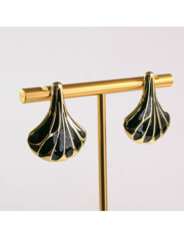 Kolczyki ze stali chirurgicznej ZŁOTY WACHLARZ...