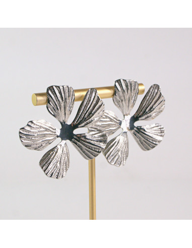 Kolczyki ze stali chirurgicznej SREBRNY KWIATEK...