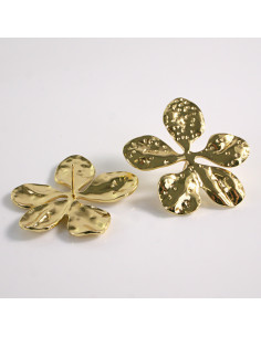 Kolczyki ze stali chirurgicznej ZŁOTY KWIAT DZIURKOWANY... 2