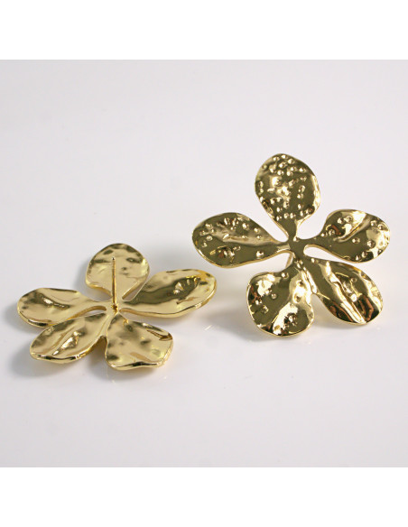 Kolczyki ze stali chirurgicznej ZŁOTY KWIAT DZIURKOWANY Lolita Akcesoria