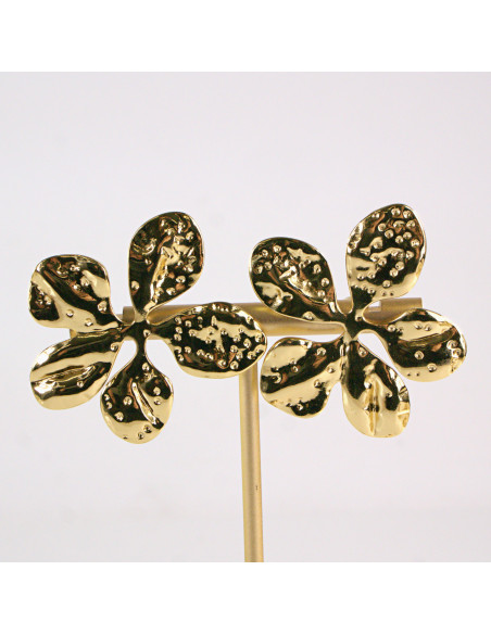 Kolczyki ze stali chirurgicznej ZŁOTY KWIAT DZIURKOWANY Lolita Akcesoria