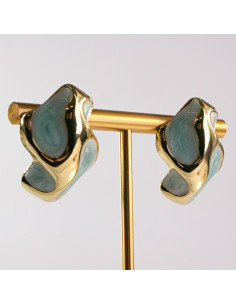 Kolczyki ze stali chirurgicznej FALA TURKUSOWY Lolita... 2