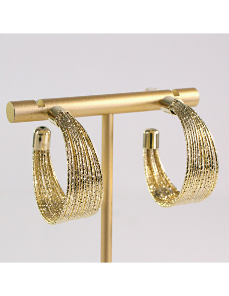 Kolczyki ZŁOTE KOŁA 3 cm Lolita Akcesoria srebrny sztyft 925