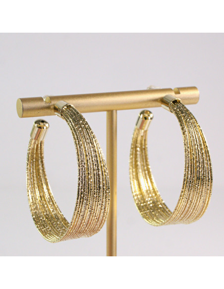 Kolczyki ZŁOTE KOŁA 4 cm Lolita Akcesoria srebrny sztyft 925