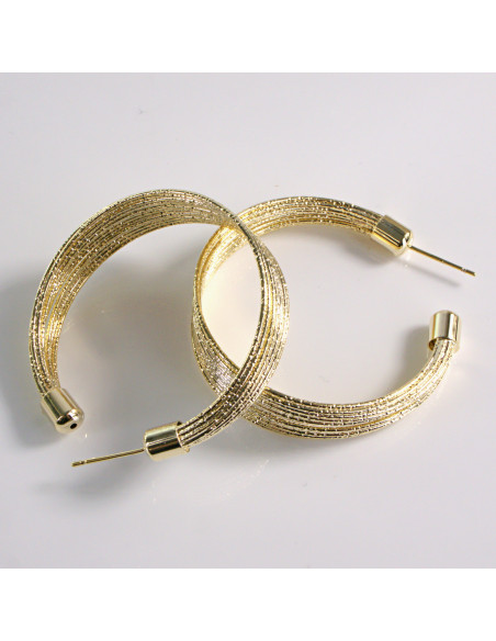 Kolczyki ZŁOTE KOŁA 4 cm Lolita Akcesoria srebrny sztyft 925