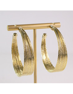 Kolczyki ZŁOTE KOŁA 5 cm Lolita Akcesoria srebrny sztyft 925