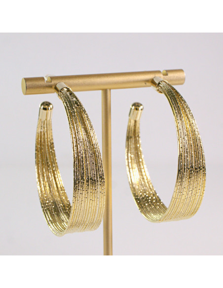 Kolczyki ZŁOTE KOŁA 5 cm Lolita Akcesoria srebrny sztyft 925