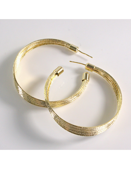 Kolczyki ZŁOTE KOŁA 5 cm Lolita Akcesoria srebrny sztyft 925