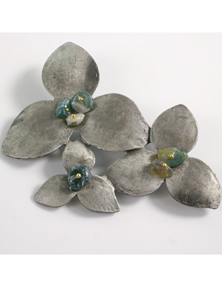 Klasyczna Broszka Brosza Galeryjna TRZY KWIATY Lolita Accessories