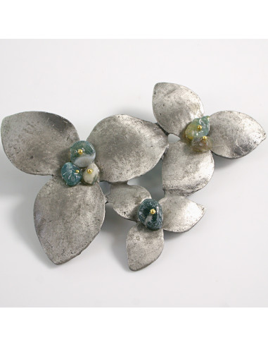 Klasyczna Broszka Brosza Galeryjna TRZY KWIATY...