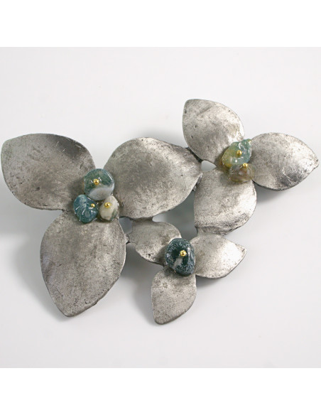 Klasyczna Broszka Brosza Galeryjna TRZY KWIATY Lolita Accessories