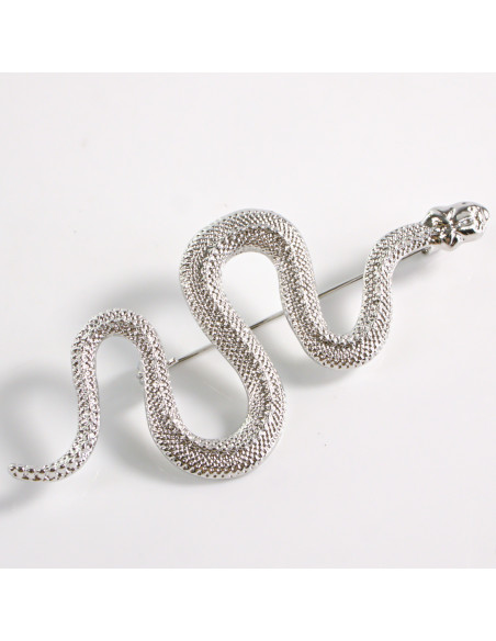 Broszka ozdobna Galeryjna Srebrny Wąż Lolita Accessories