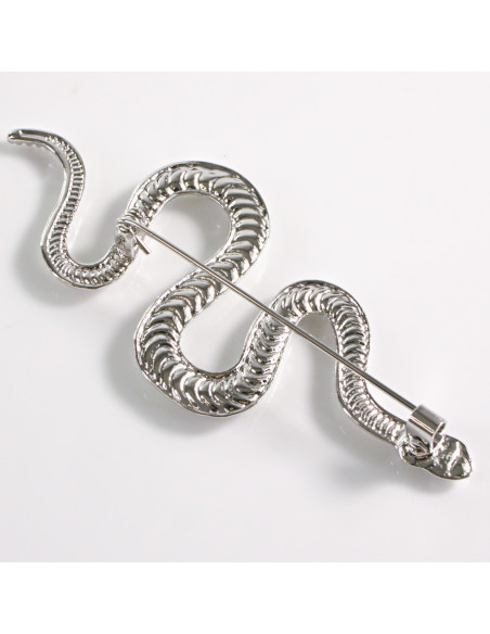 Broszka ozdobna Galeryjna Srebrny Wąż Lolita Accessories