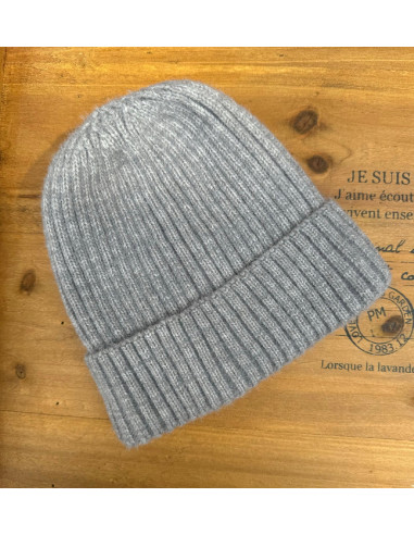 Czapka Zimowa BEANIE KLASYCZNA OCIEPLANA SZARA UNISEX