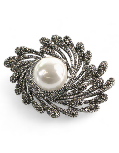 Broszka Brosza Galeryjna Gniazdo z Perłą Lolita...