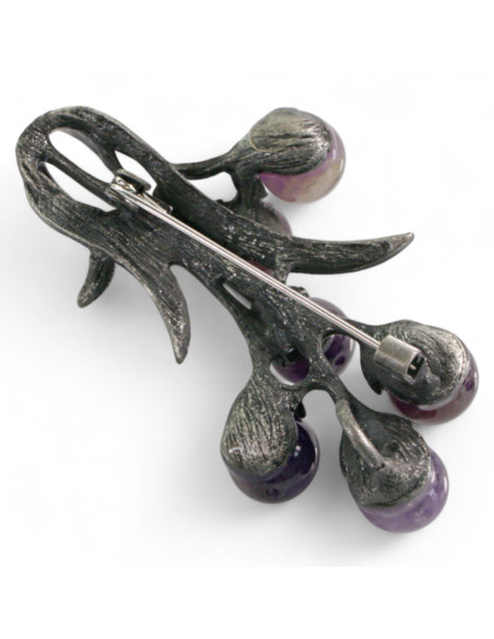 Broszka Brosza Gałązka Lolita Accessories fioletowe pąki