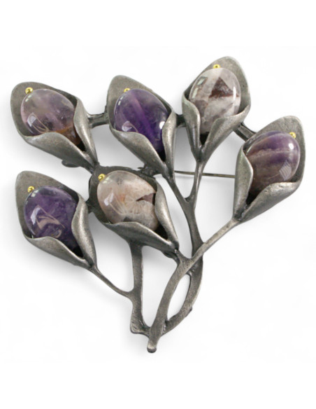 Broszka Brosza Gałązka Lolita Accessories fioletowe pąki